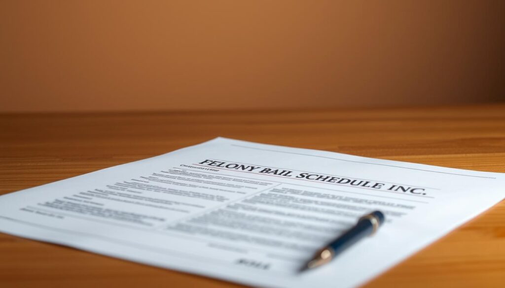 felony bail schedule in california